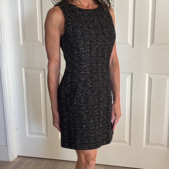 Banana Republic Metallic Tweed Dress w/ Pockets! - Size 2P - Picture 3 of 11